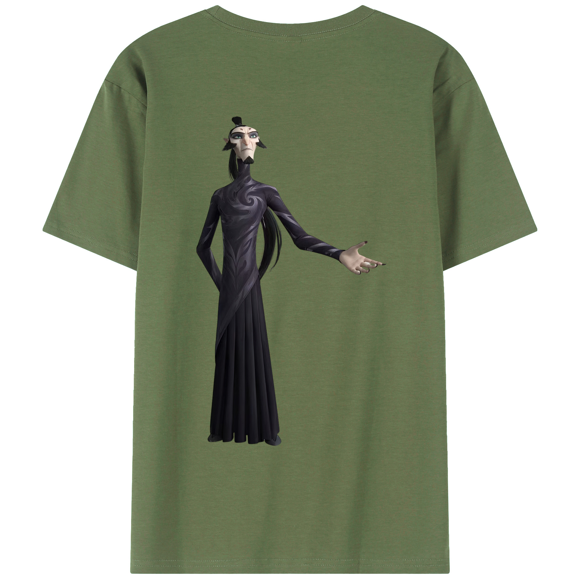 （画像用） Ne Zha 2 ナタ 魔童の大暴れ 綿100％ メンズ半袖Tシャツ（バックプリント） 通気性